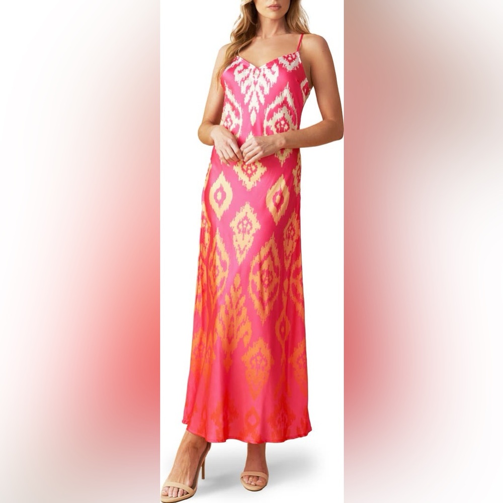 Flying Tomato Pink and Orange Maxi Dress